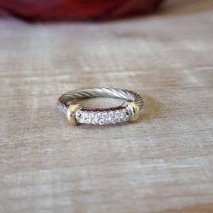 14kt and 925 Sterling Silver two tone ring.